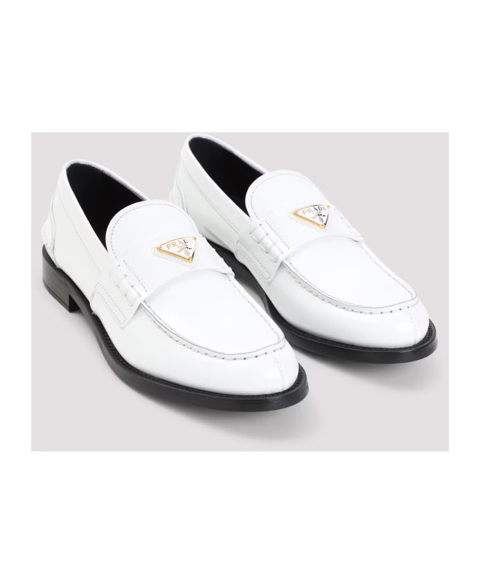 Prada White Loafer Shoes Elegant Footwear Choice