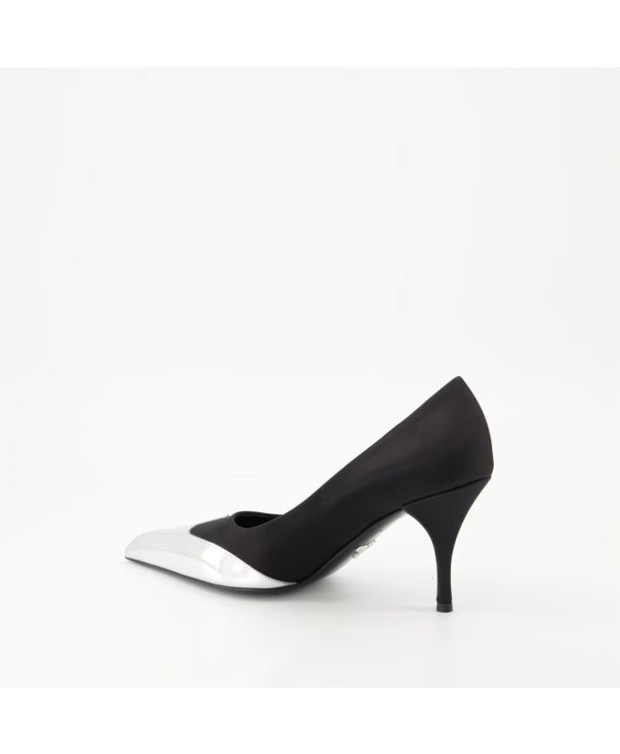 Prada Satin and leather pumps