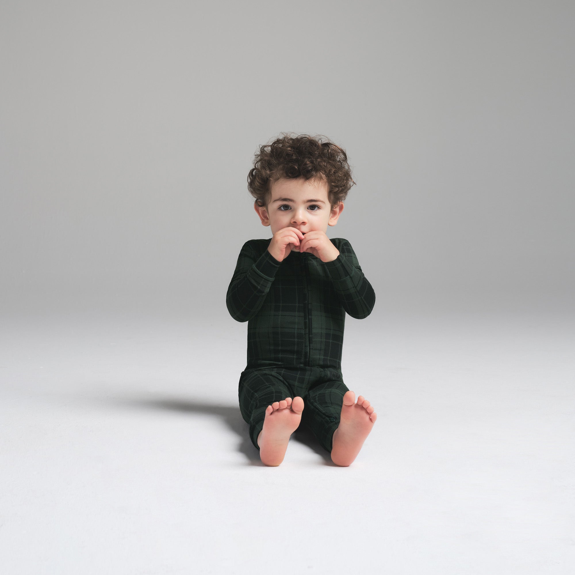 SKIMS SLEEP BABY ONESIE | CYPRESS PLAID