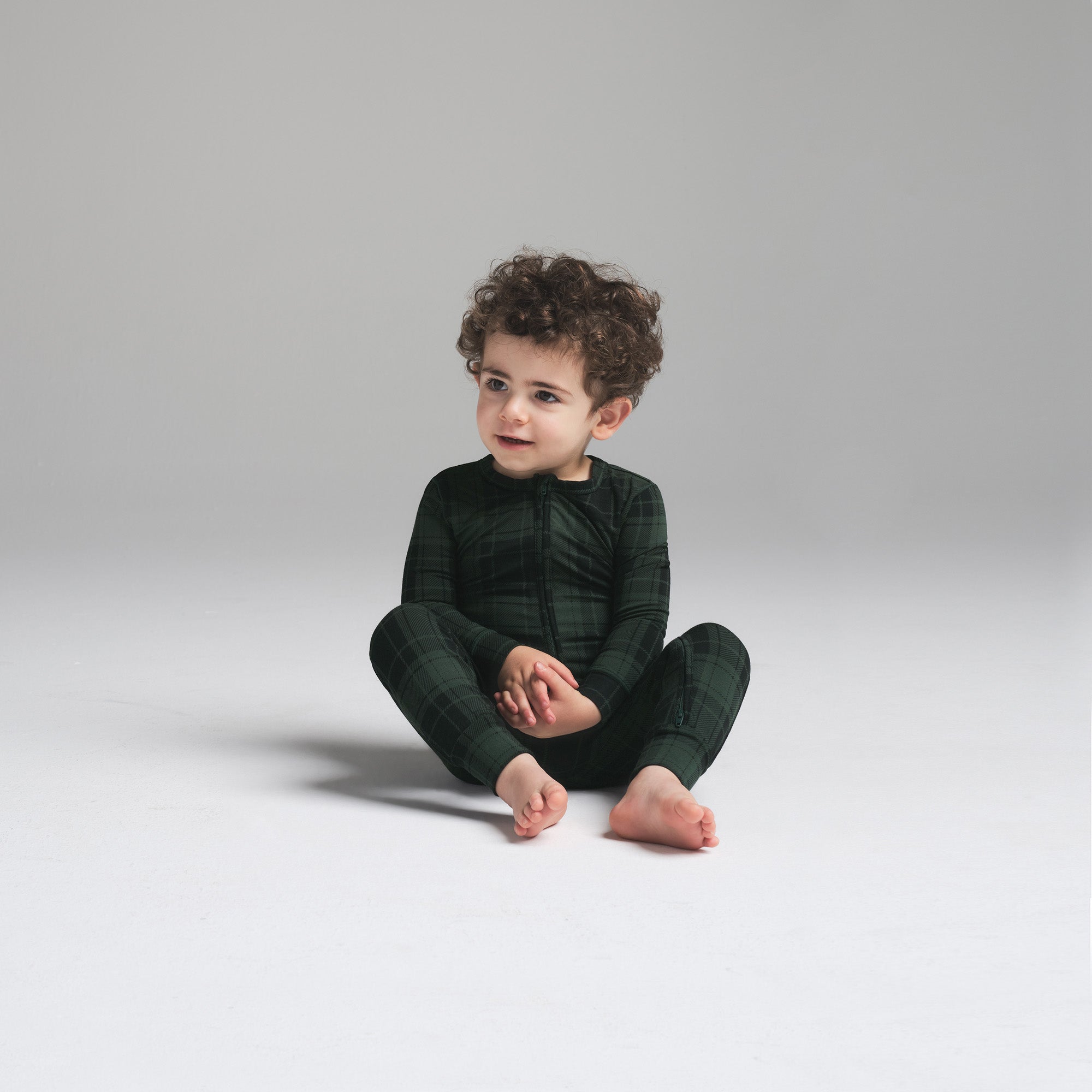 SKIMS SLEEP BABY ONESIE | CYPRESS PLAID