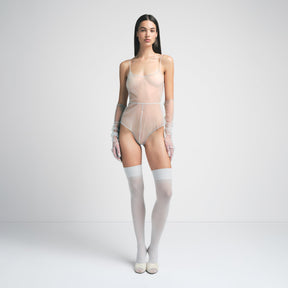TULLE TEDDY | PLATINUM CONTRAST