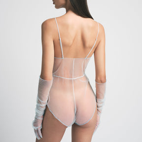 TULLE TEDDY | PLATINUM CONTRAST