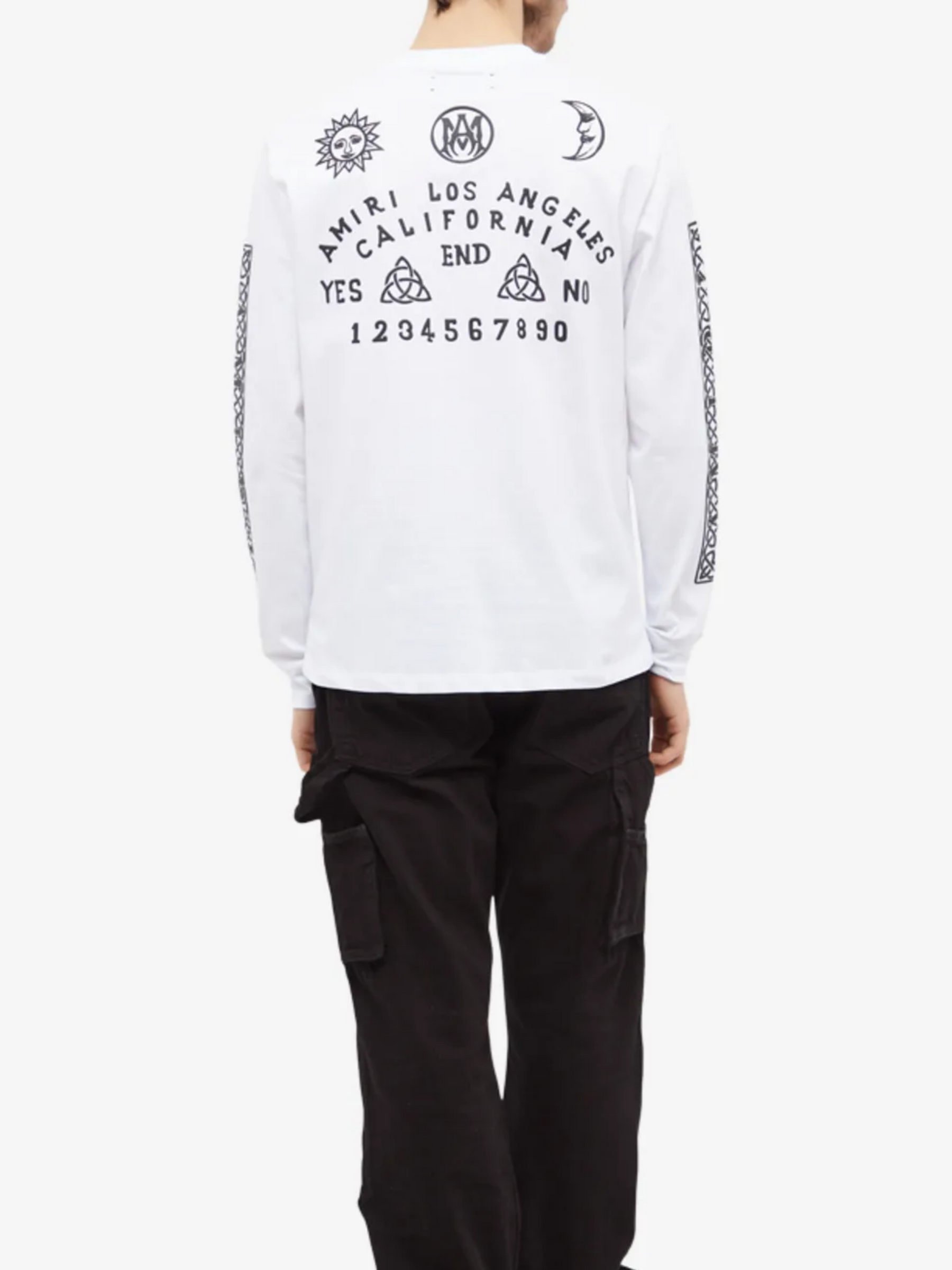 AMIRI OUIJA LONG SLEEVE TEE WHITE
