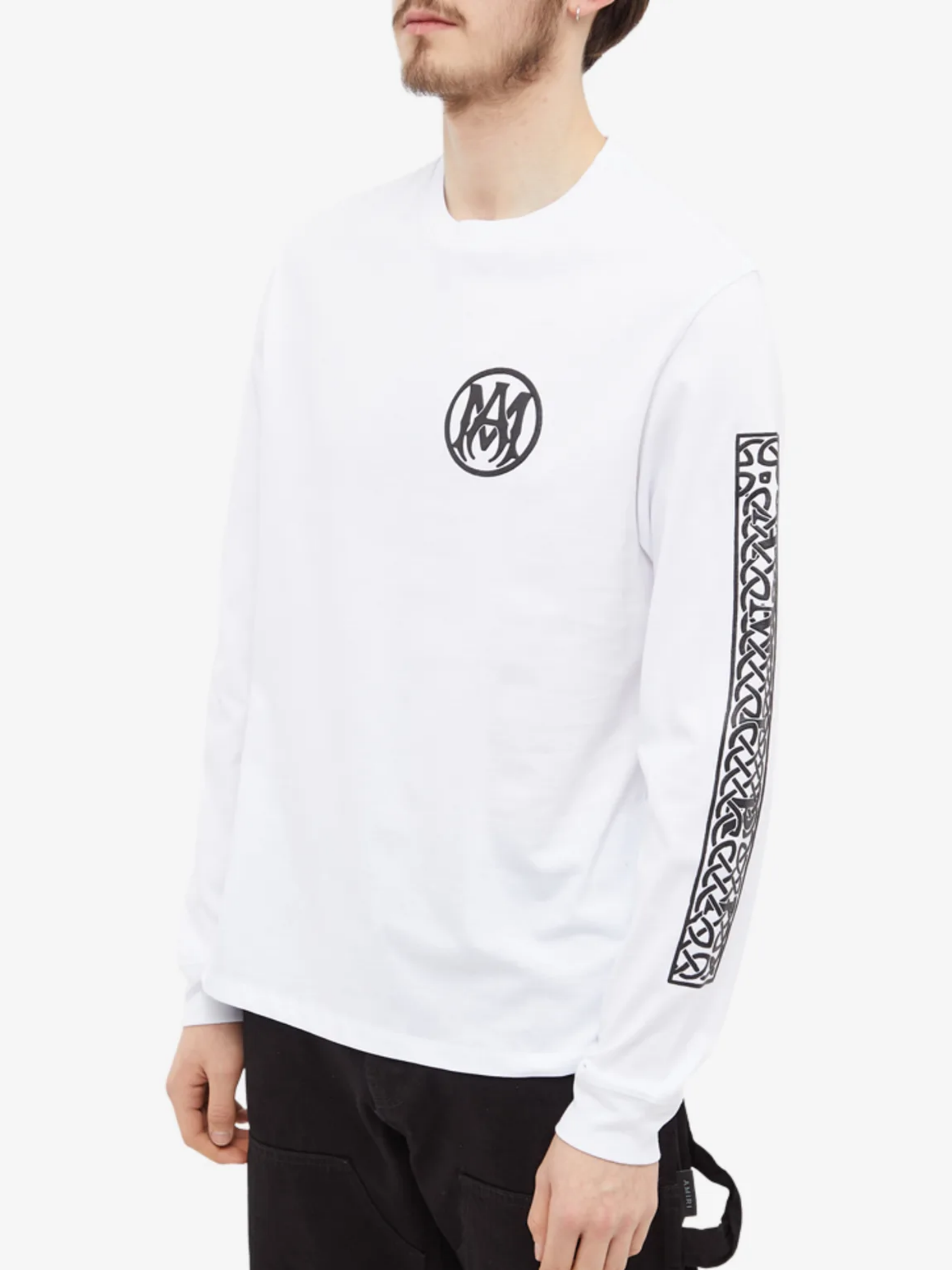 AMIRI OUIJA LONG SLEEVE TEE WHITE