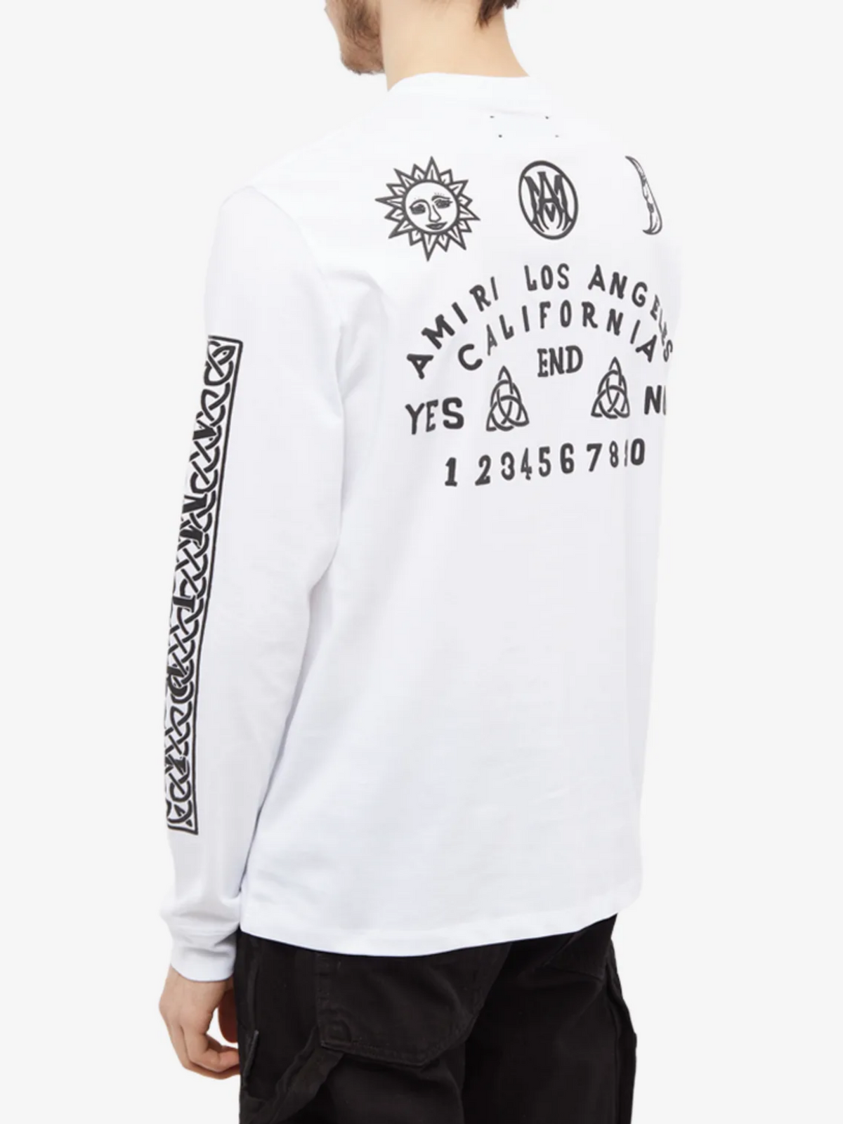 AMIRI OUIJA LONG SLEEVE TEE WHITE