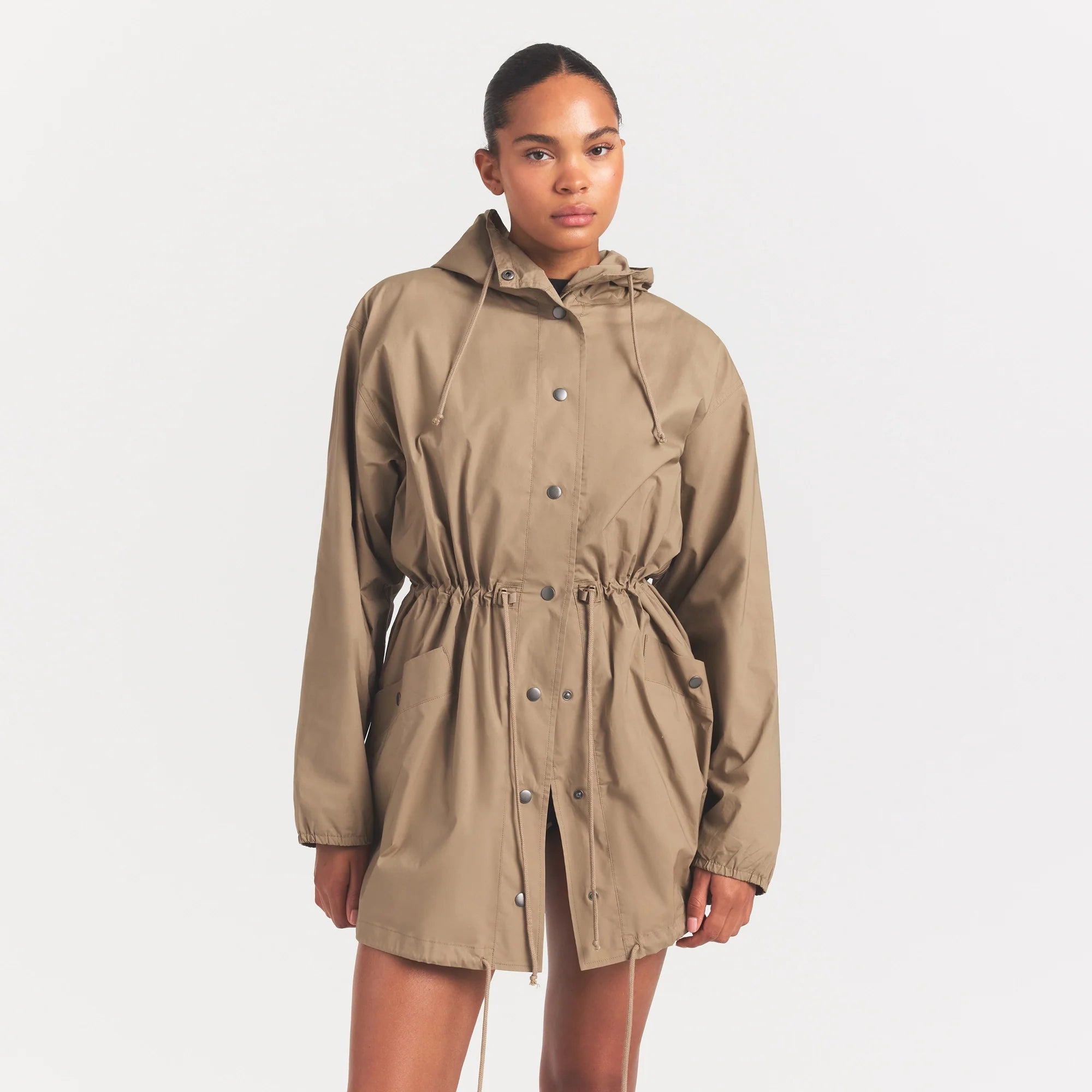 Woven Cotton Oversized Anorak