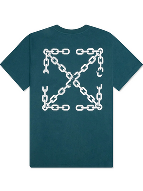 OFF-WHITE CHAIN ARROW SLIM TEE DUCK GREEN