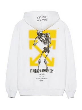 OFF-WHITE X UNDERCOVER SKELETON CROSSOVER REVERSIBLE ZIP HOODIE WHITE