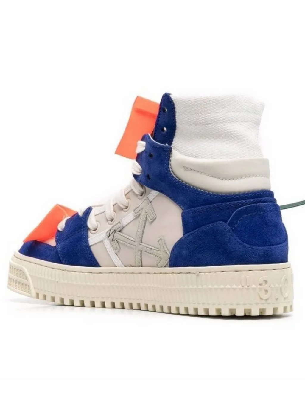 Off White OFF-WHITE OFF-COURT 3.0 HIGH TOP SNEAKERS WHITE BLUE - Size: UK 4 Sneakers | Shop From The Mirage