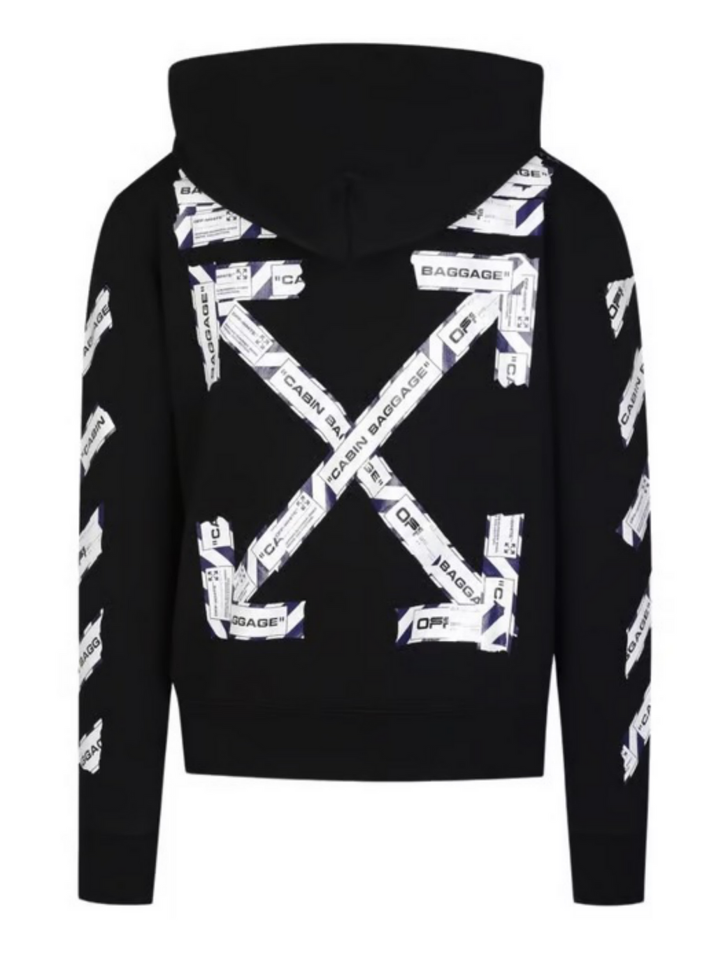 Off White OFF-WHITE AIRPORT TAPE ARROWS HOODIE BLACK - Size: XS Hoodies | Shop From The Mirage