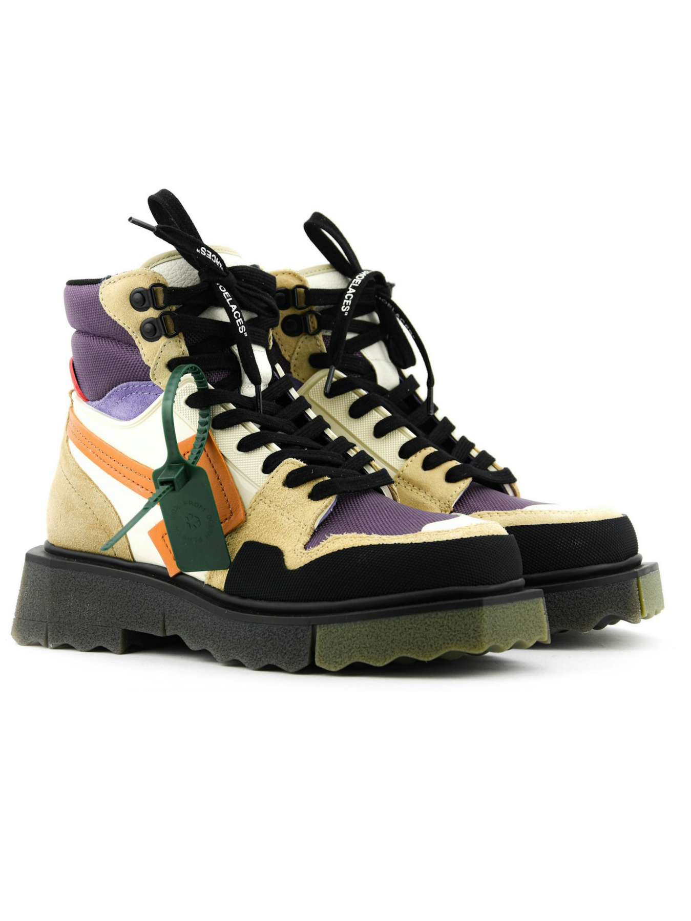 Off White OFF-WHITE HIKING SPONGE BOOTS MULTI - Size: UK 5 Sneakers | Shop From The Mirage