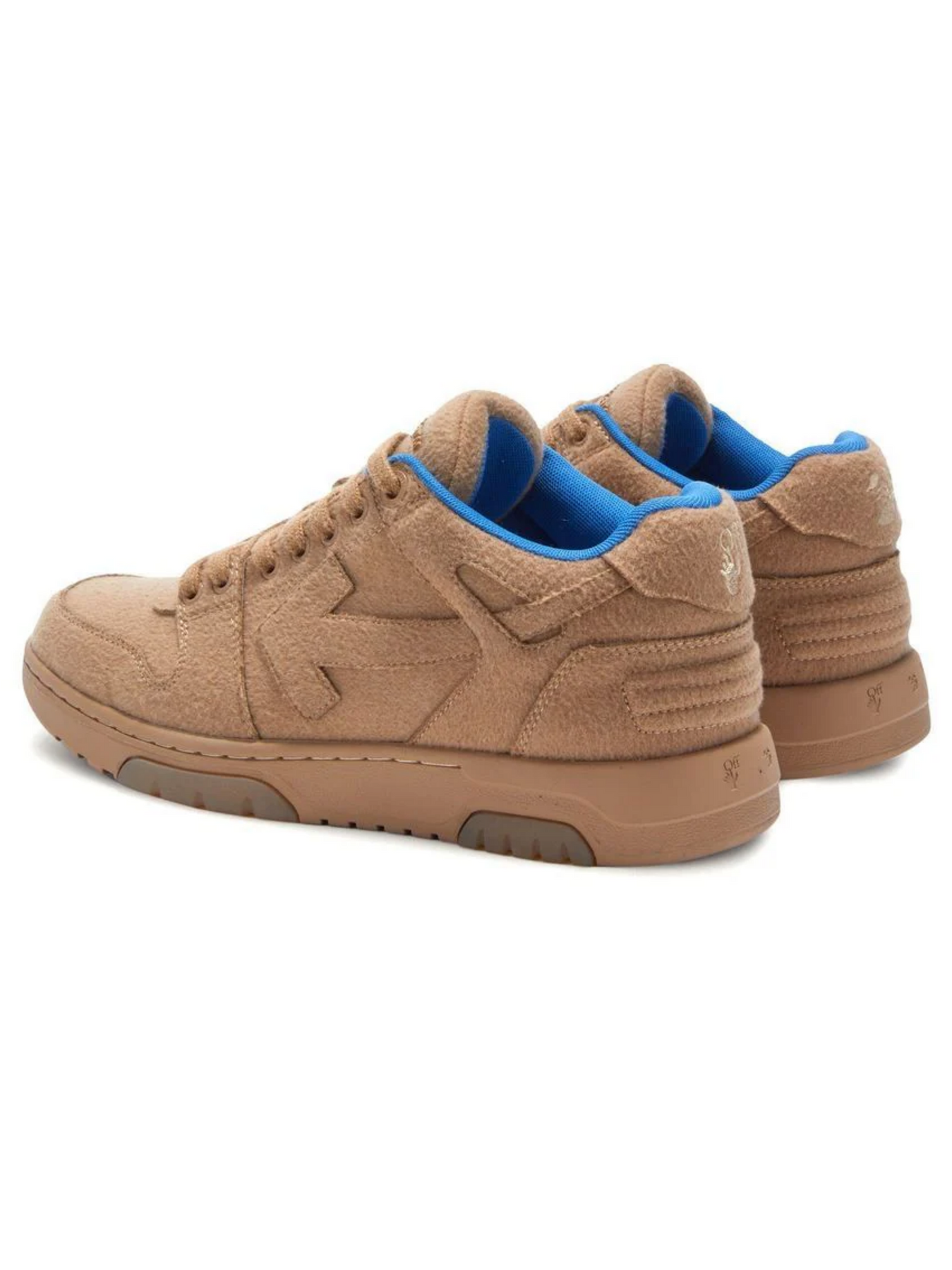 Off White OFF-WHITE OUT OF OFFICE WOOL SNEAKERS CAMEL - Size: UK 5 Sneakers | Shop From The Mirage