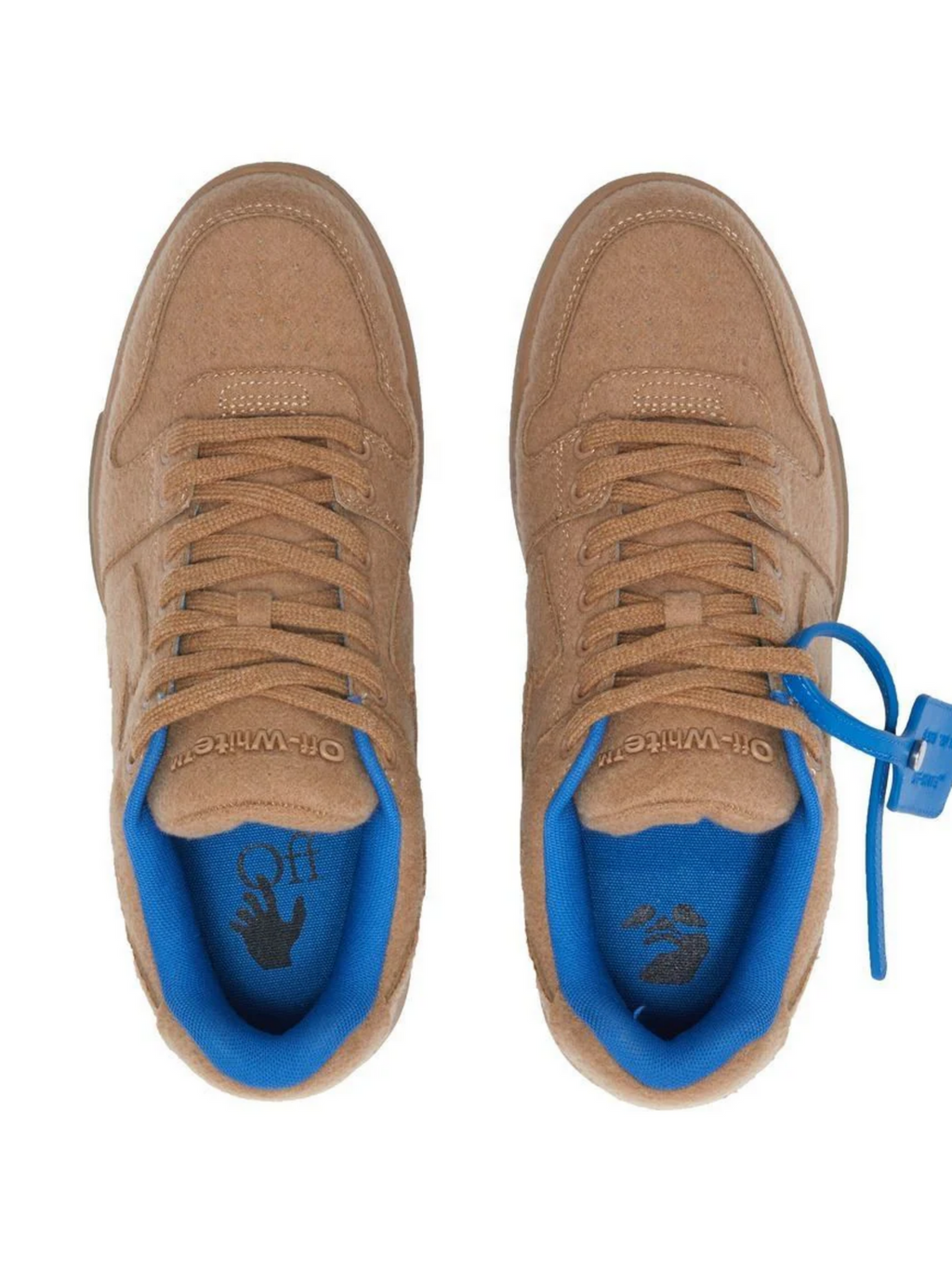 Off White OFF-WHITE OUT OF OFFICE WOOL SNEAKERS CAMEL - Size: UK 5 Sneakers | Shop From The Mirage