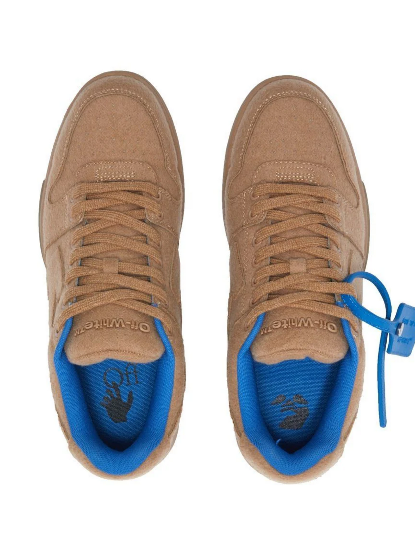 OFF-WHITE OUT OF OFFICE WOOL SNEAKERS CAMEL