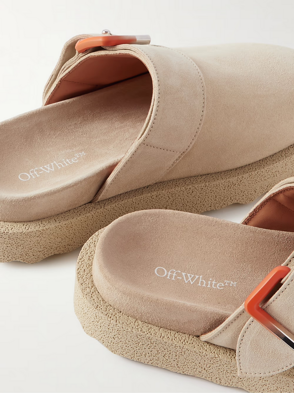 Off White OFF-WHITE SUEDE SPONGESOLE CLOGS - Size: UK 7 Sneakers | Shop From The Mirage