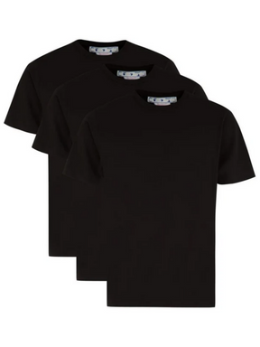 OFF-WHITE HAND LOGO TRIPACK TEES BLACK