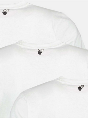 OFF-WHITE HAND LOGO TRIPACK TEES WHITE