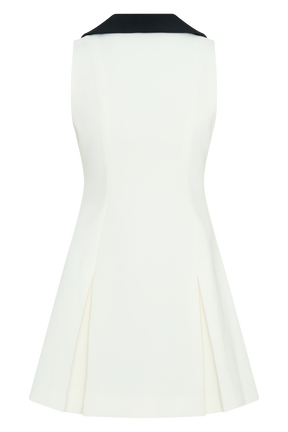 Oli Sleeveless Contrast Mini Dress - Ivory/Black