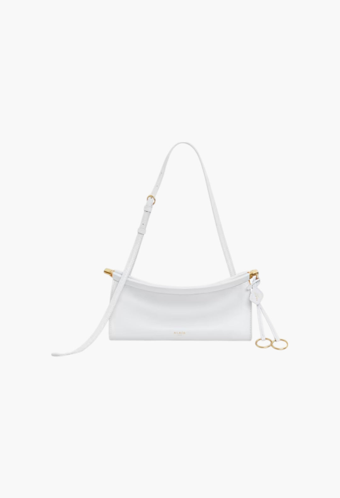 Optic White - Le Click East West Small Bag In Leather