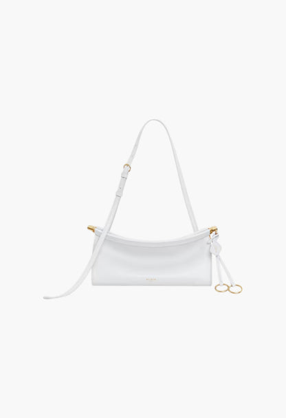 Optic White - Le Click East West Small Bag In Leather