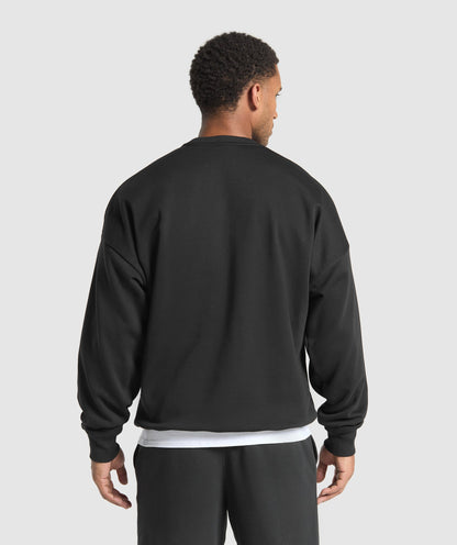Gymshark Oversized Crest Crew - Black