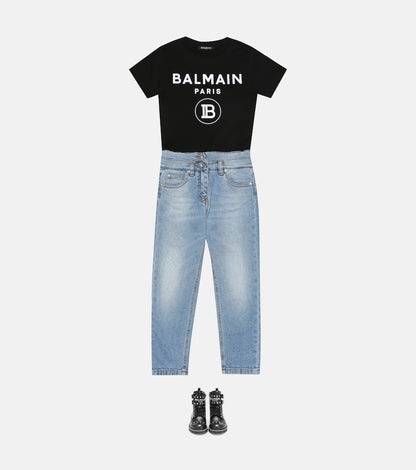 patch denim jeans