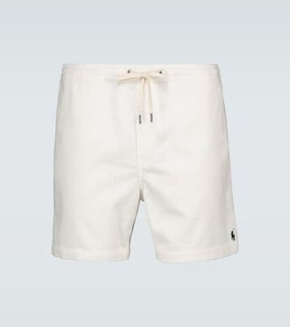 Corduroy drawstring shorts