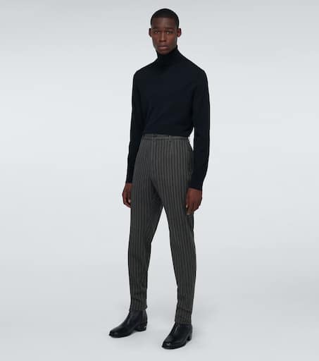 Striped formal pants