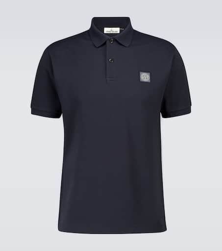 Compass cotton piqué polo shirt