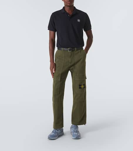 Compass cotton piqué polo shirt