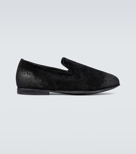 velvet loafers