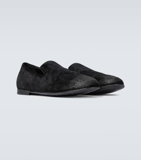 velvet loafers