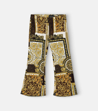 Barocco Patchwork flared pants