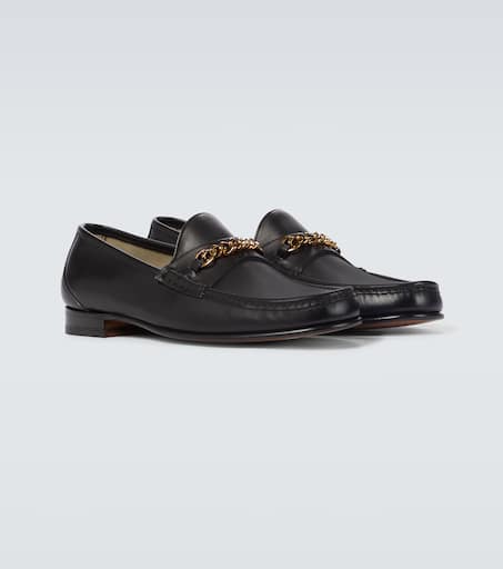 leather York Chain loafers