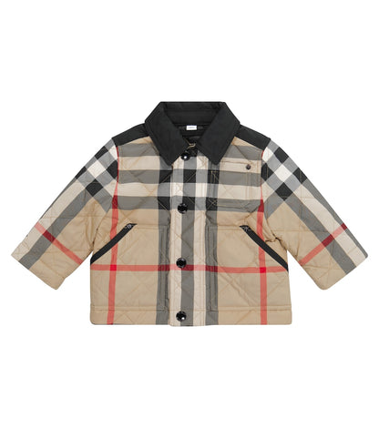 Baby Archive Check quilted jacket