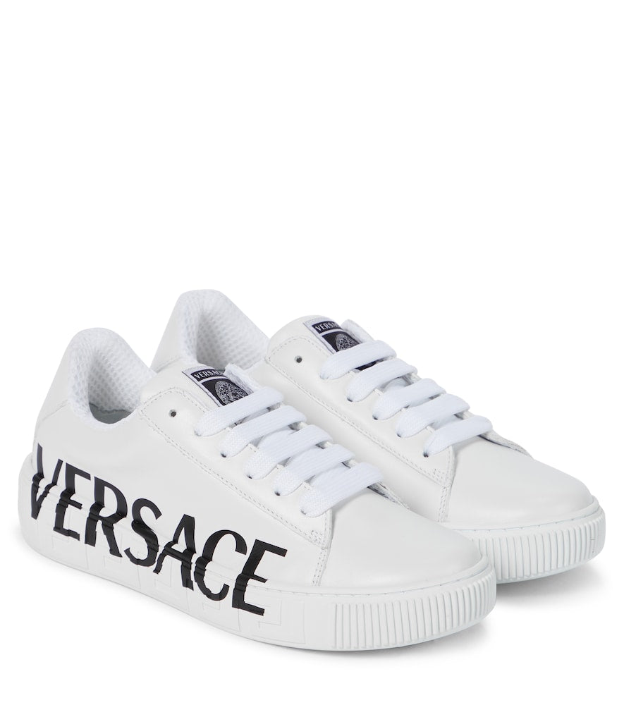 Logo leather sneakers