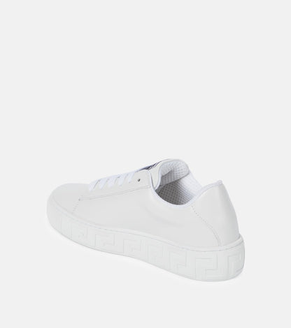 Logo leather sneakers