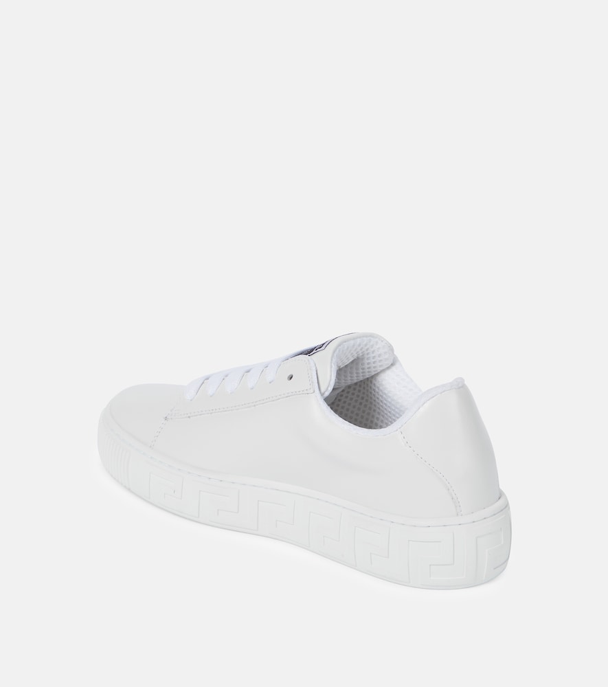 Logo leather sneakers