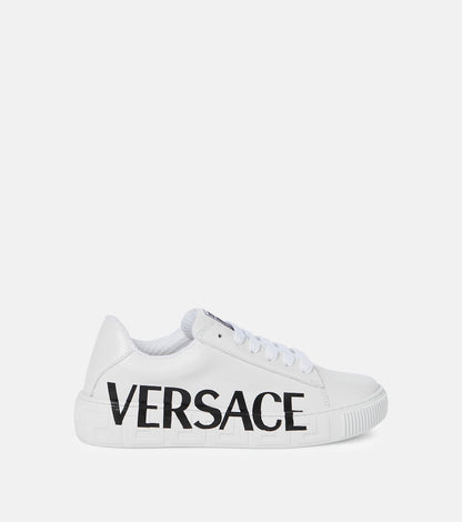 Logo leather sneakers