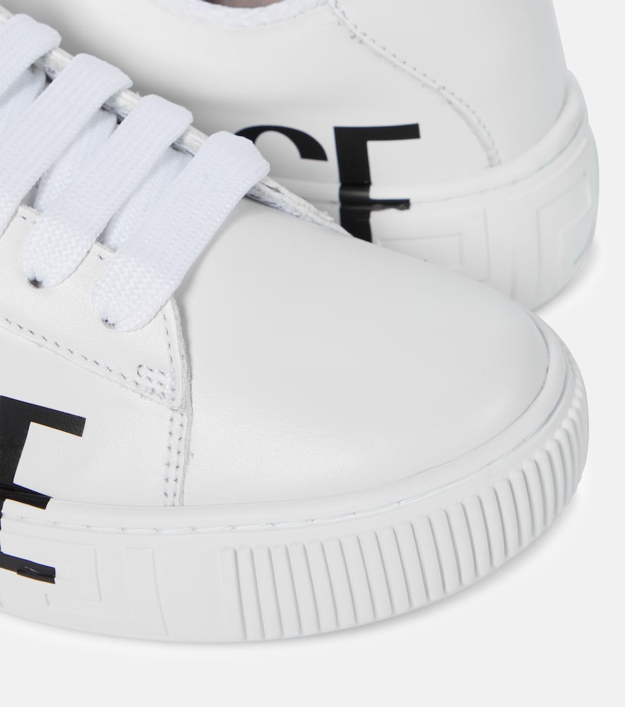 Logo leather sneakers