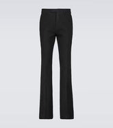 Flared wool-blend pants