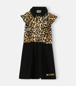 Ruffled stretch-jersey dress