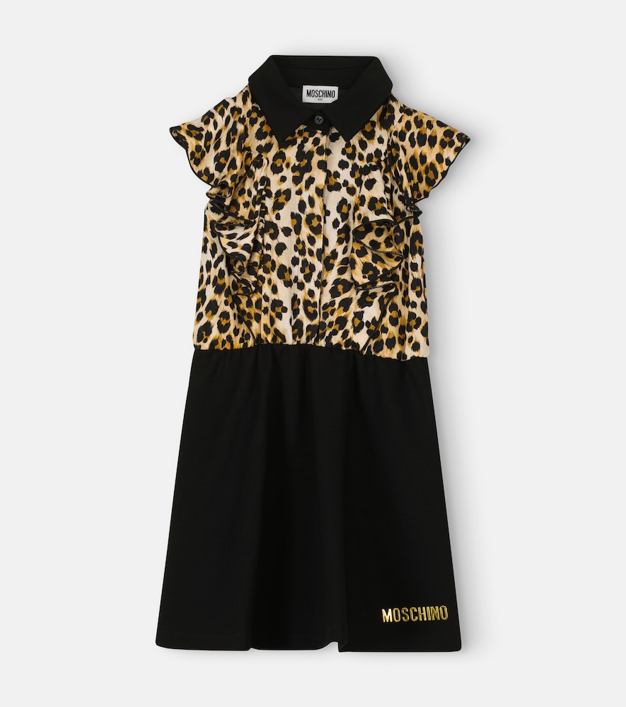 Ruffled stretch-jersey dress