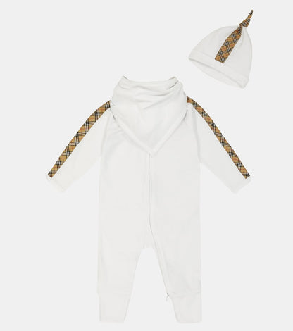 Baby onesie, bib and hat set