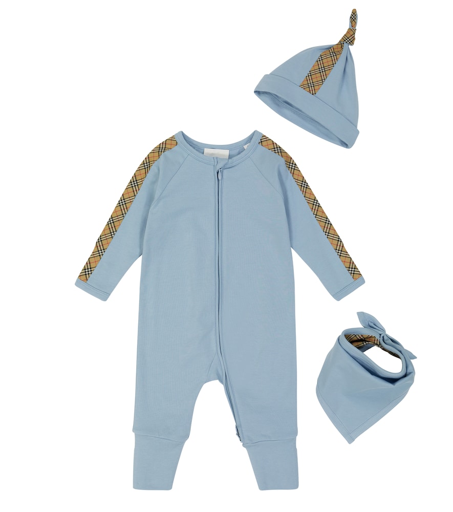 Baby onesie, bib and hat set