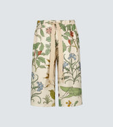 Floral printed drawstring shorts