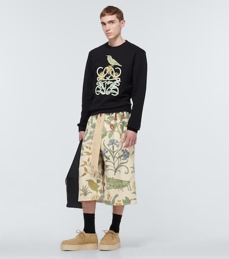 Floral printed drawstring shorts