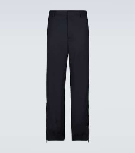 Wool-blend cargo pants