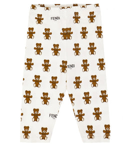 Baby printed cotton-blend leggings