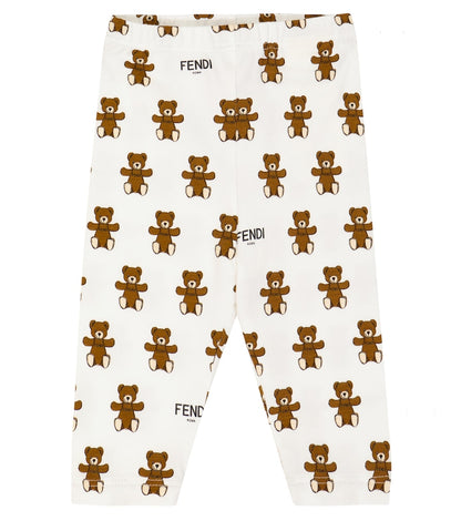 Baby printed cotton-blend leggings